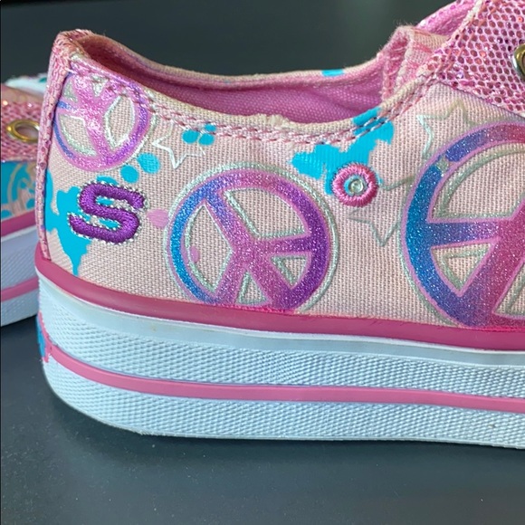 Skechers Twinkle Toes Shoes, peace symbols - Picture 4 of 7